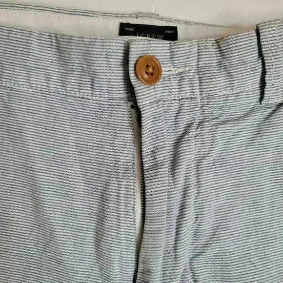 j crew stanton shorts Vertical Stripped Lite Blue Men's Waist 35in Inseam 10.5in - Picture 3 of 9